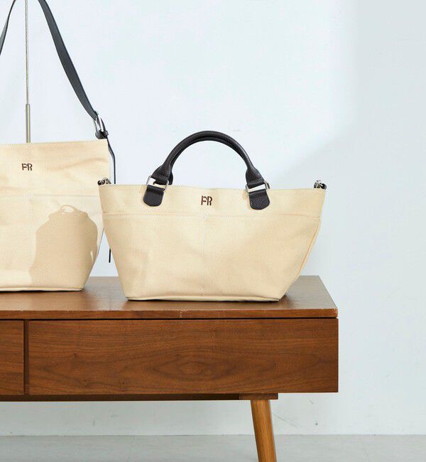 fredy emue「FRレザーハンドルキャンバストートバッグ」|ショルダー・メッセンジャー|