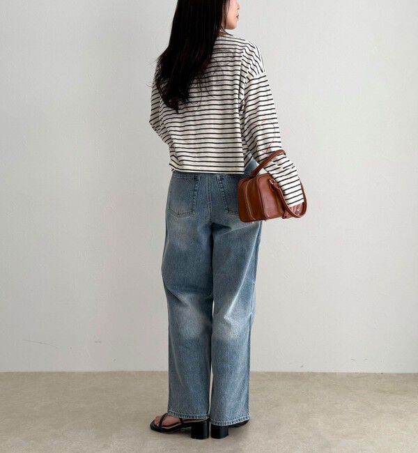 fredy emue「【人気商品の新型】ボーダーハートステッチルーズロンTシャツ」|Tシャツ・カットソー|