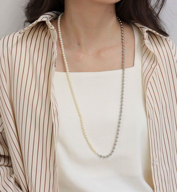 fredy emue「パールメタルフリーフックネックレス」|ネックレス|