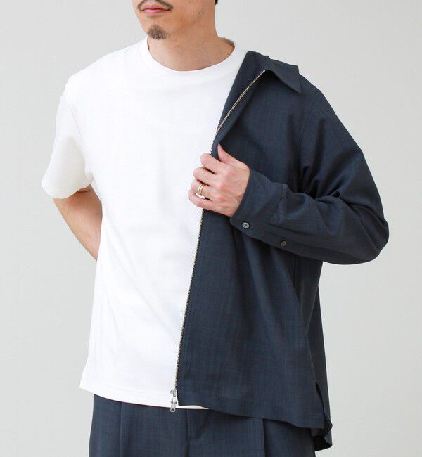 GLOSTER「【抗菌防臭/ビジカジ対応】ポンチ素材 ジャケＴ」|Tシャツ・カットソー|