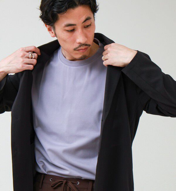 GLOSTER「【抗菌防臭/ビジカジ対応】ポンチ素材 ジャケＴ」|Tシャツ・カットソー|