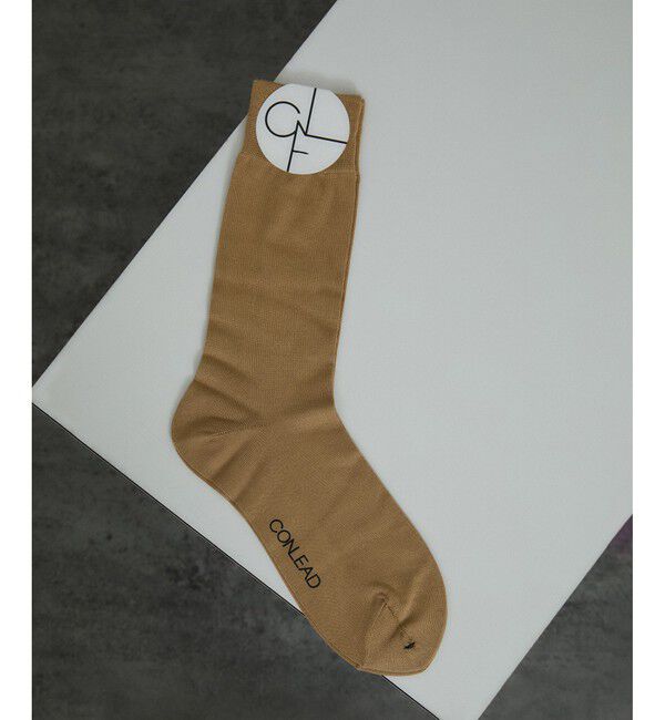SALON adam et rope'「【CONLEAD（コンリード）】Silk socks / シルクソックス」|ソックス|キャメル(25)