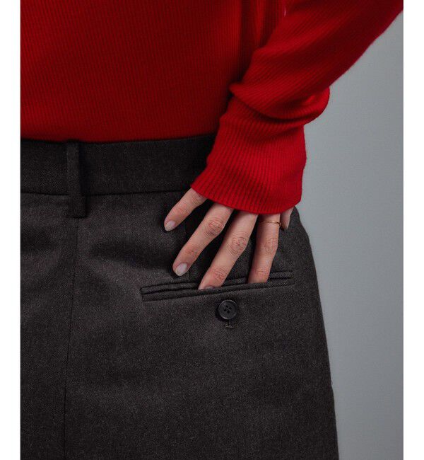 SALON adam et rope'「ウールタックワイドパンツ / セットアップ対応」|スラックス|