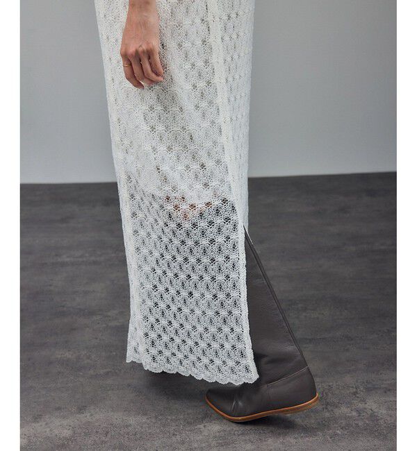 SALON adam et rope'「ラッセルレースヘムスカラップスカート / セットアップ対応」|スカート|