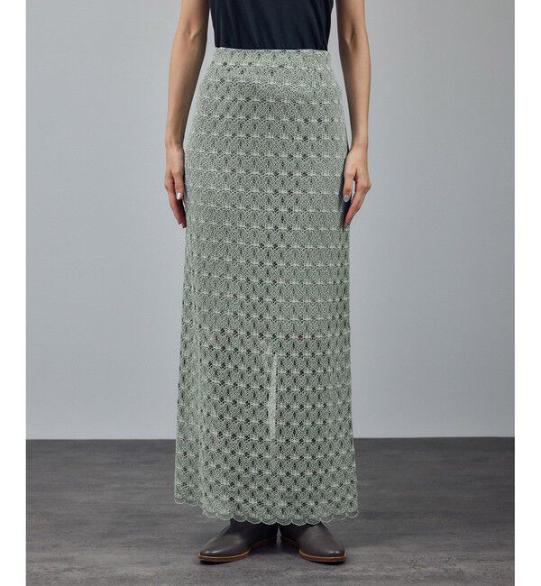 SALON adam et rope'「ラッセルレースヘムスカラップスカート / セットアップ対応」|スカート|