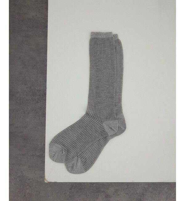 SALON adam et rope'「シアーリブソックス 2」|ソックス|グレー(07)