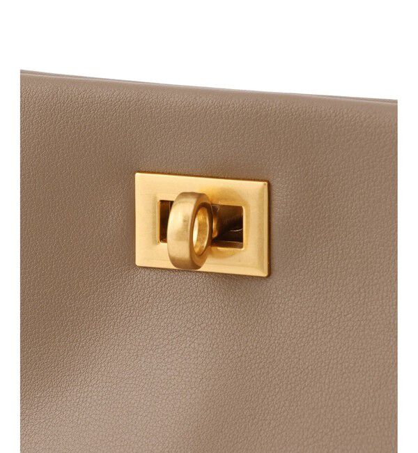 SALON adam et rope'「【WEB限定】【W S（ドゥーブル）】ソフトレザーメタルロックバケットバッグ」|ショルダー・メッセンジャー|