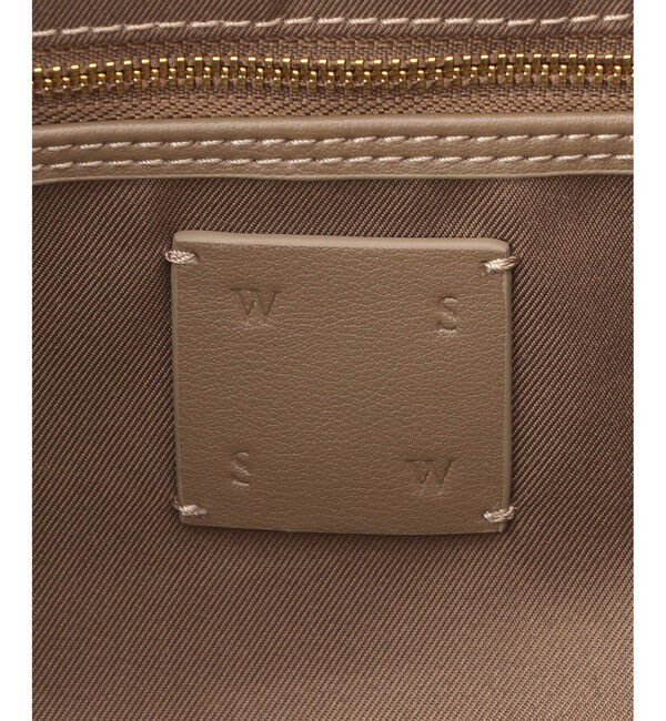 SALON adam et rope'「【WEB限定】【W S（ドゥーブル）】ソフトレザーメタルロックバケットバッグ」|ショルダー・メッセンジャー|