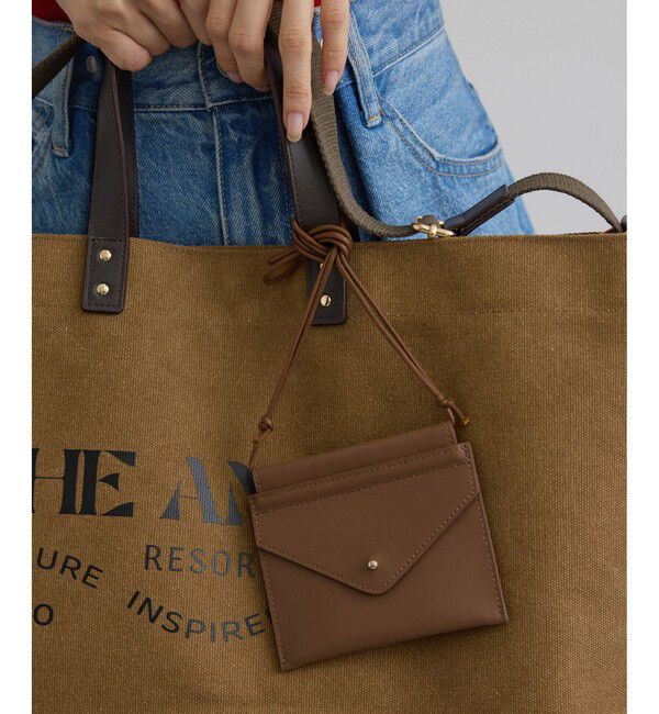 SALON adam et rope'「【Americana（アメリカーナ） for SALON】エンベロップネックレスポーチ/ステッカー」|ポーチ|