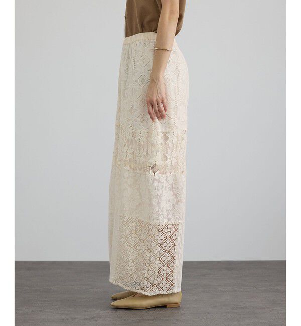 SALON adam et rope'「【WEB限定】パッチワークレースパンツ / セットアップ対応」|チノ|