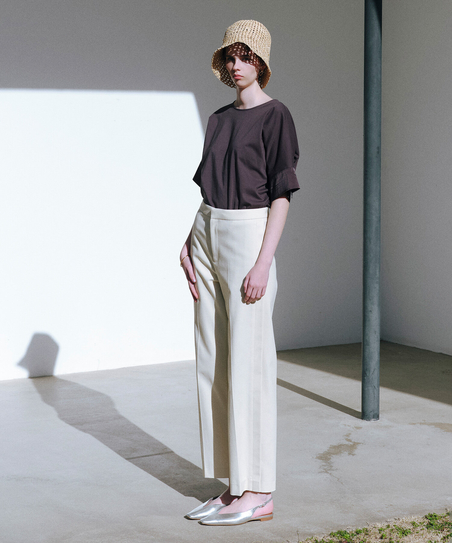 ROPE「【雑誌掲載】コットンカルゼサイドタックパンツ」|その他|