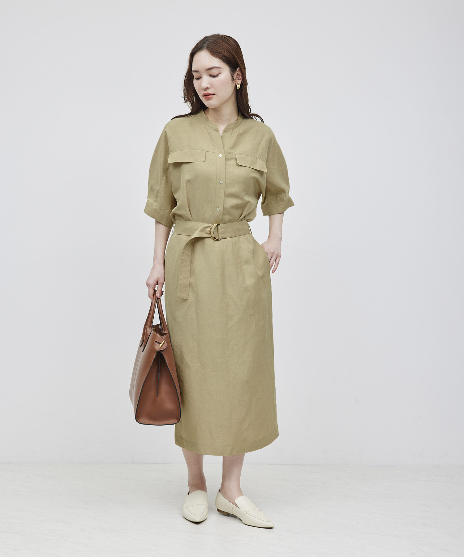 ROPE「スキッパーIラインワンピース」|ワンピース|