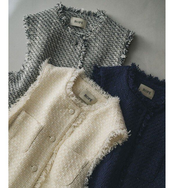 ROPE「ミックスツイードジレベスト」|ベスト・ジレ|