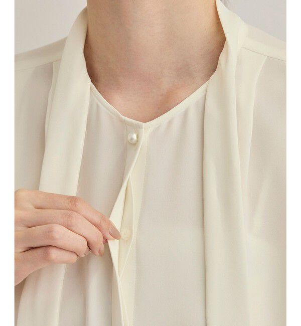 ROPE「【洗える】ボウタイブラウス」|シャツ・ブラウス|