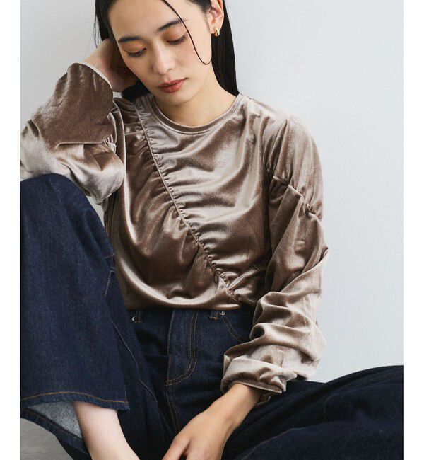 VIS「【洗える】ベロアシャーリングプルオーバー」|Tシャツ・カットソー|グレーサブ