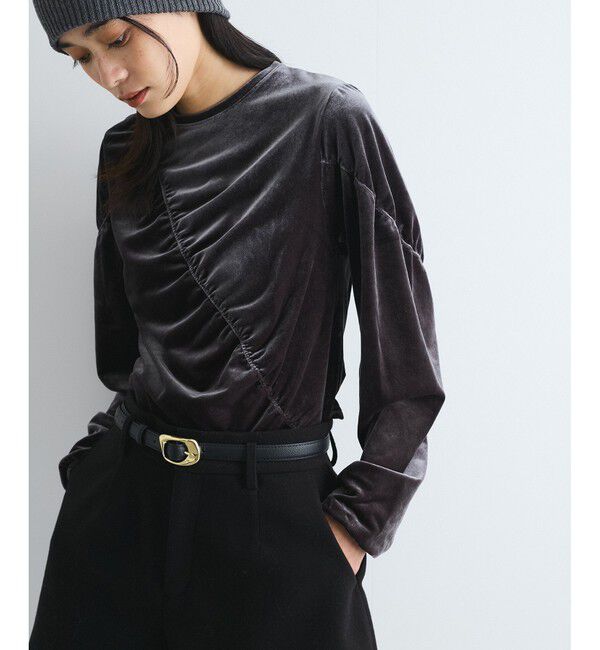 VIS「【洗える】ベロアシャーリングプルオーバー」|Tシャツ・カットソー|