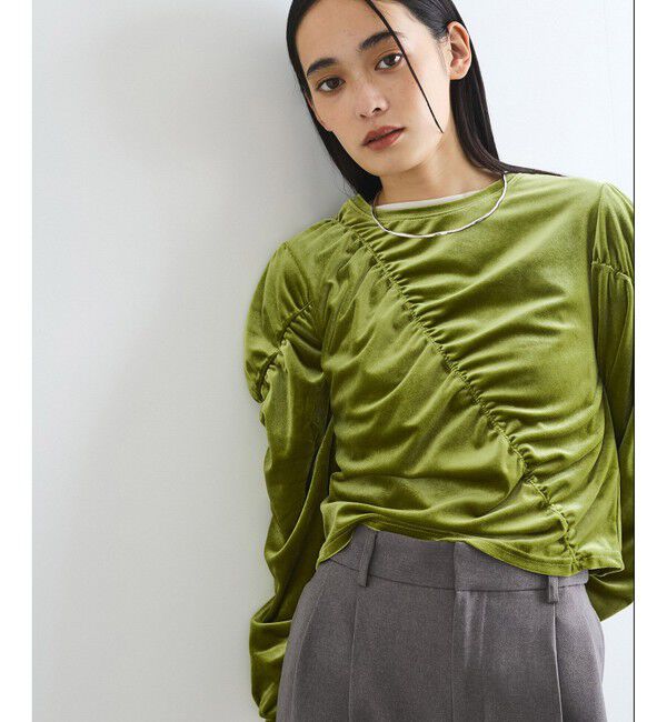 VIS「【洗える】ベロアシャーリングプルオーバー」|Tシャツ・カットソー|