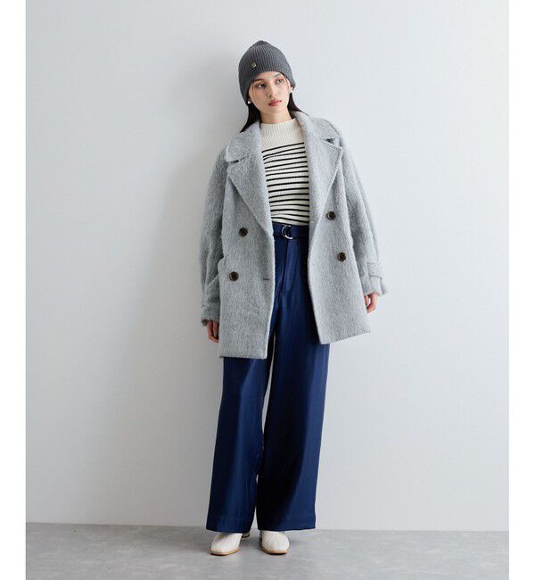 VIS「【新色追加】リブニットプチハイネックプルオーバー【低身長向けサイズ有】」|ニット・セーター|