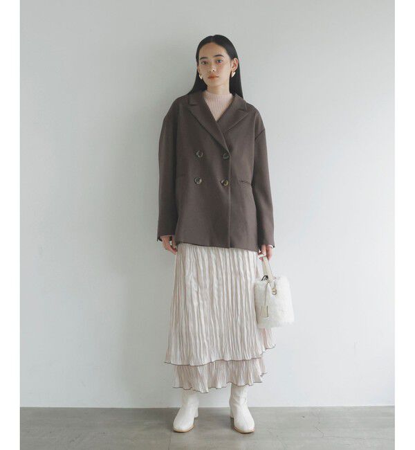 VIS「【新色追加】リブニットプチハイネックプルオーバー【低身長向けサイズ有】」|ニット・セーター|