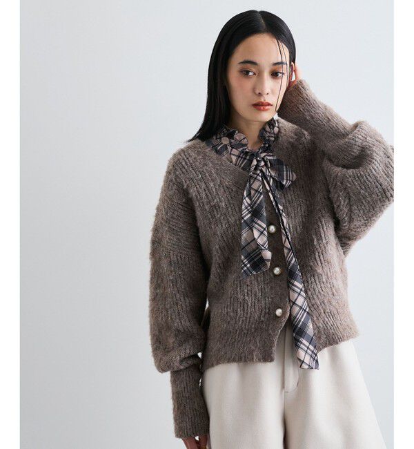 VIS「パールボタンVネック片畦ニットカーディガン」|カーディガン|チャイロサブ