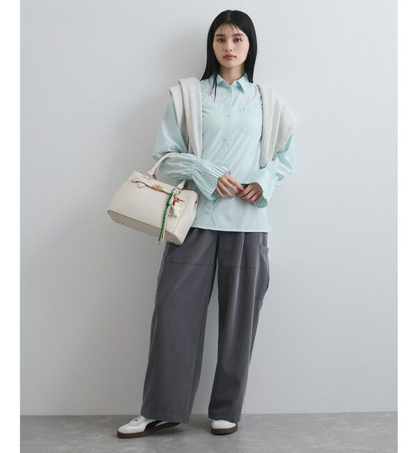 VIS「【洗える】プリーツスリーブフレアーシャツ」|シャツ・ブラウス|