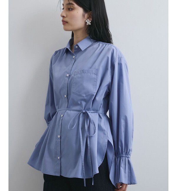 VIS「【洗える】プリーツスリーブフレアーシャツ」|シャツ・ブラウス|