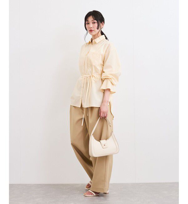 VIS「【洗える】プリーツスリーブフレアーシャツ」|シャツ・ブラウス|