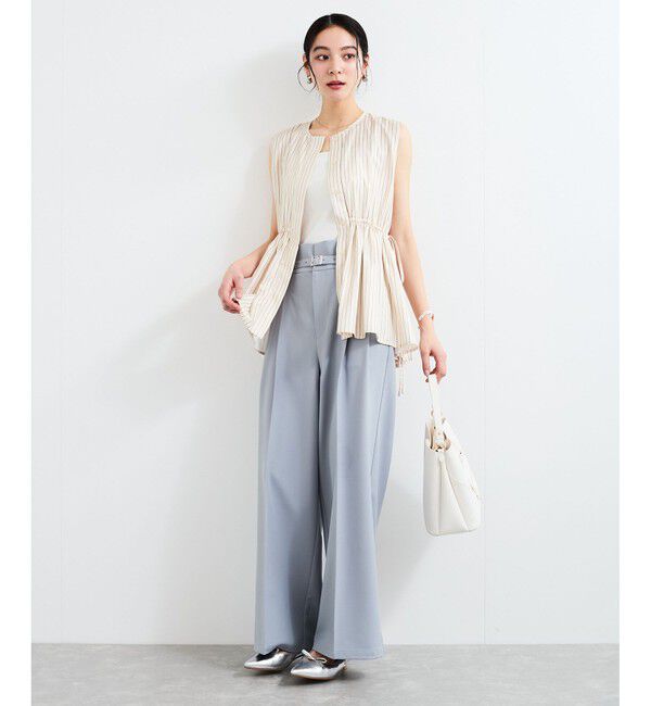 VIS「【WEB限定】ギャザーペプラムブラウス」|シャツ・ブラウス|