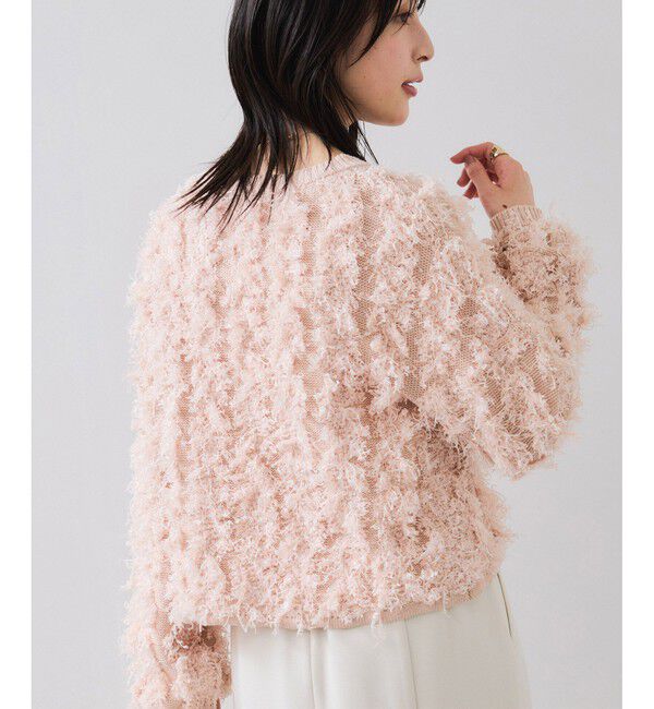 VIS「リボンヤーンフリンジニットプルオーバー」|ニット・セーター|