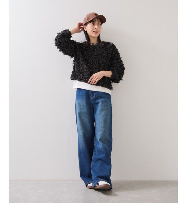 VIS「リボンヤーンフリンジニットプルオーバー」|ニット・セーター|