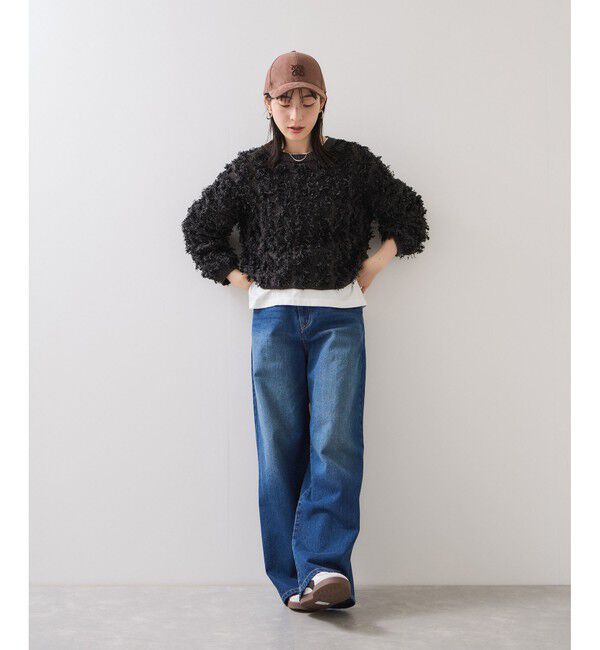 VIS「リボンヤーンフリンジニットプルオーバー」|ニット・セーター|