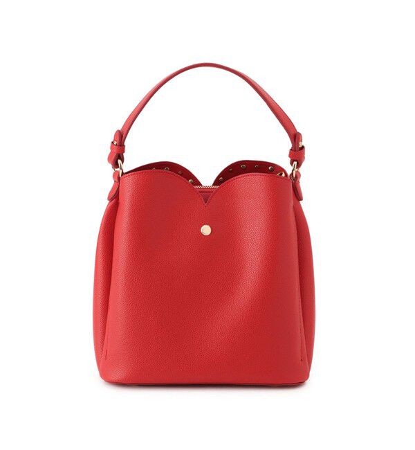 VIS「ラインストーン＆スタッズハートカットバッグ」|ショルダー・メッセンジャー|