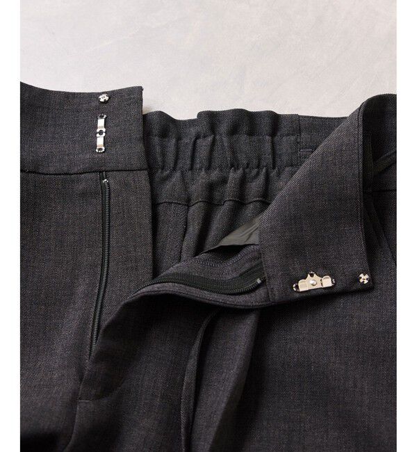 VIS「サマーツイードリボンベルトパンツ/UVケア・イージーケア」|チノ|