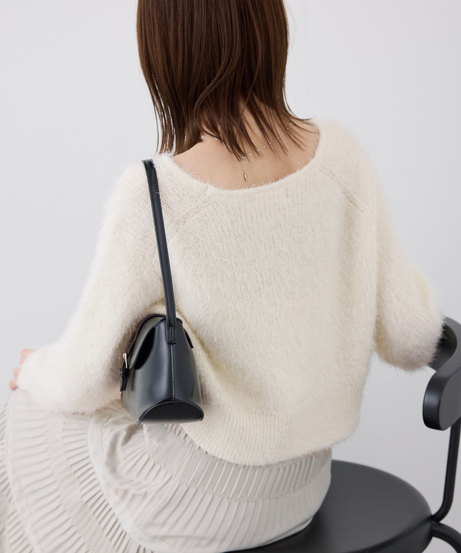 Rope&rsquo;Picnic「シャギーニットショート丈プルオーバー」|ニット・セーター|