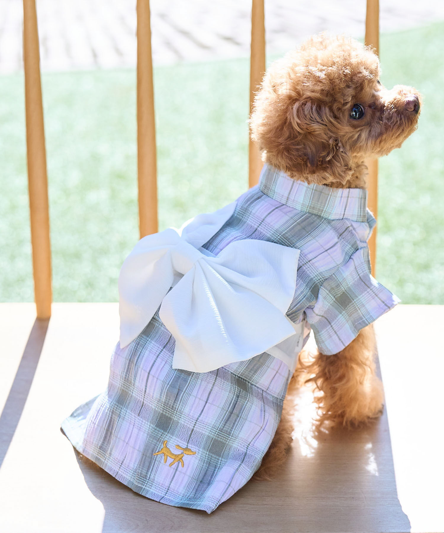 ROPE PICNIC PASSAGE「【DOG】チェック柄浴衣」|その他|ラベンダー系(53)