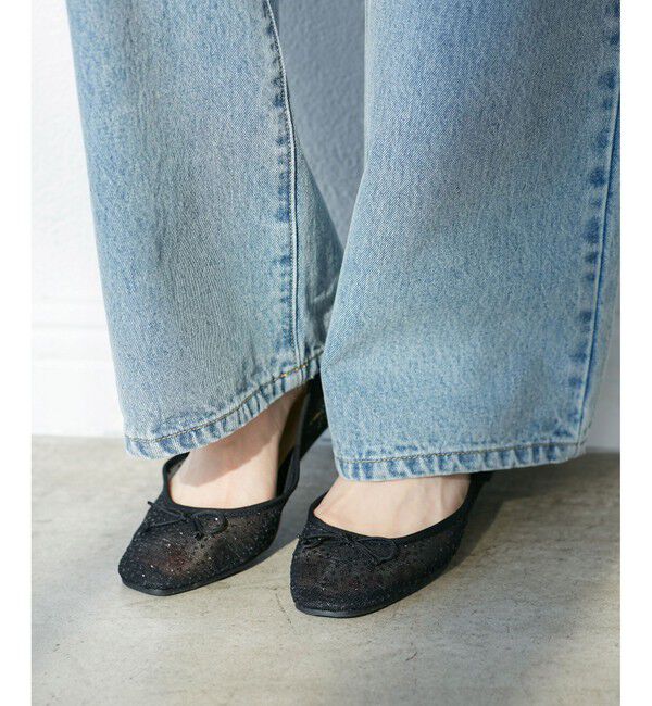 ROPE PICNIC PASSAGE「【AIRina/エアリーナ】軽くてやわらかいシアーグリッターバレエシューズ」|バレエシューズ|