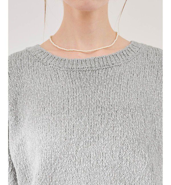 Rope&rsquo;Picnic「ラメ混綿ニットハーフスリーブプルオーバー」|ニット・セーター|