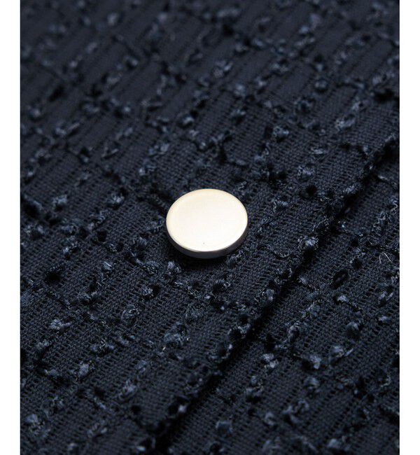 Rope&rsquo;Picnic「【サマー・ツイード】金ボタンカーディジャケット」|ノーカラージャケット|