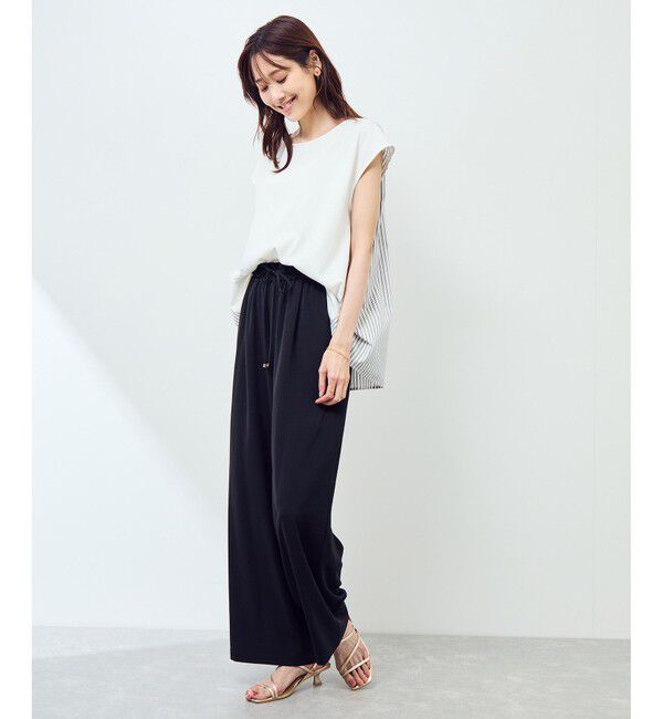 Rope&rsquo;Picnic「ストライプドッキングフレンチスリーブプルオーバー」|Tシャツ・カットソー|