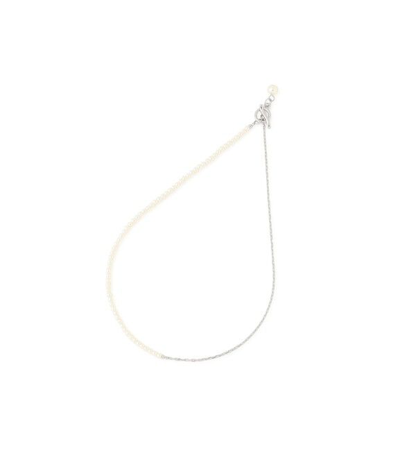 ROPE PICNIC PASSAGE「チェーン&times;パールショートスライドネックレス」|ネックレス|