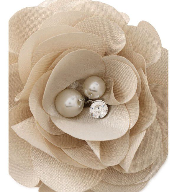 ROPE PICNIC PASSAGE「パール&times;サテンフラワーコサージュ」|ブローチ・コサージュ|