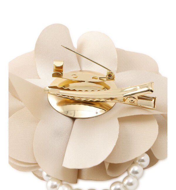 ROPE PICNIC PASSAGE「パール&times;サテンフラワーコサージュ」|ブローチ・コサージュ|