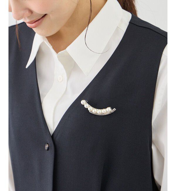 ROPE PICNIC PASSAGE「パールカーブラインブローチ」|ブローチ・コサージュ|