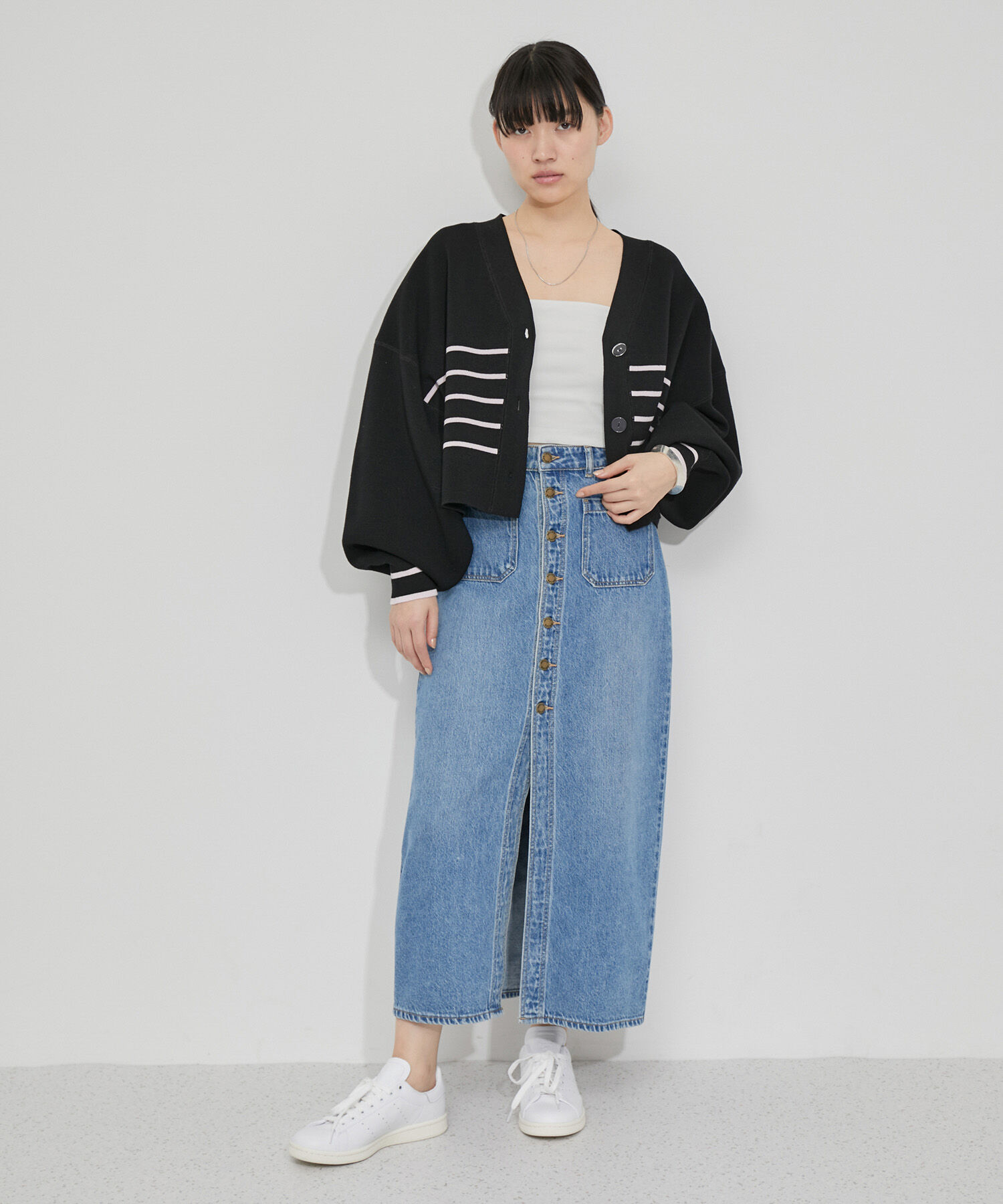 ADAM ET ROPE'「ミラノリブニットカーディガン」|カーディガン|