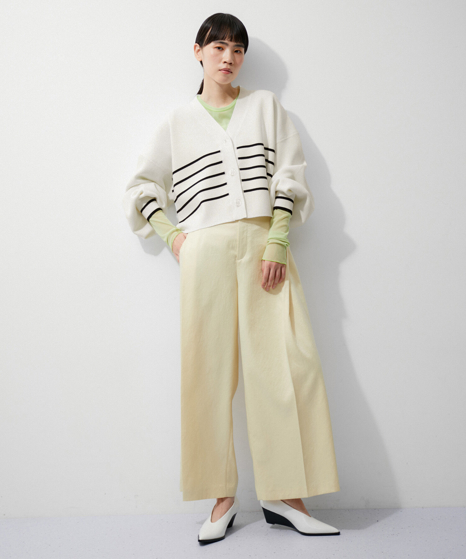 ADAM ET ROPE'「ミラノリブニットカーディガン」|カーディガン|