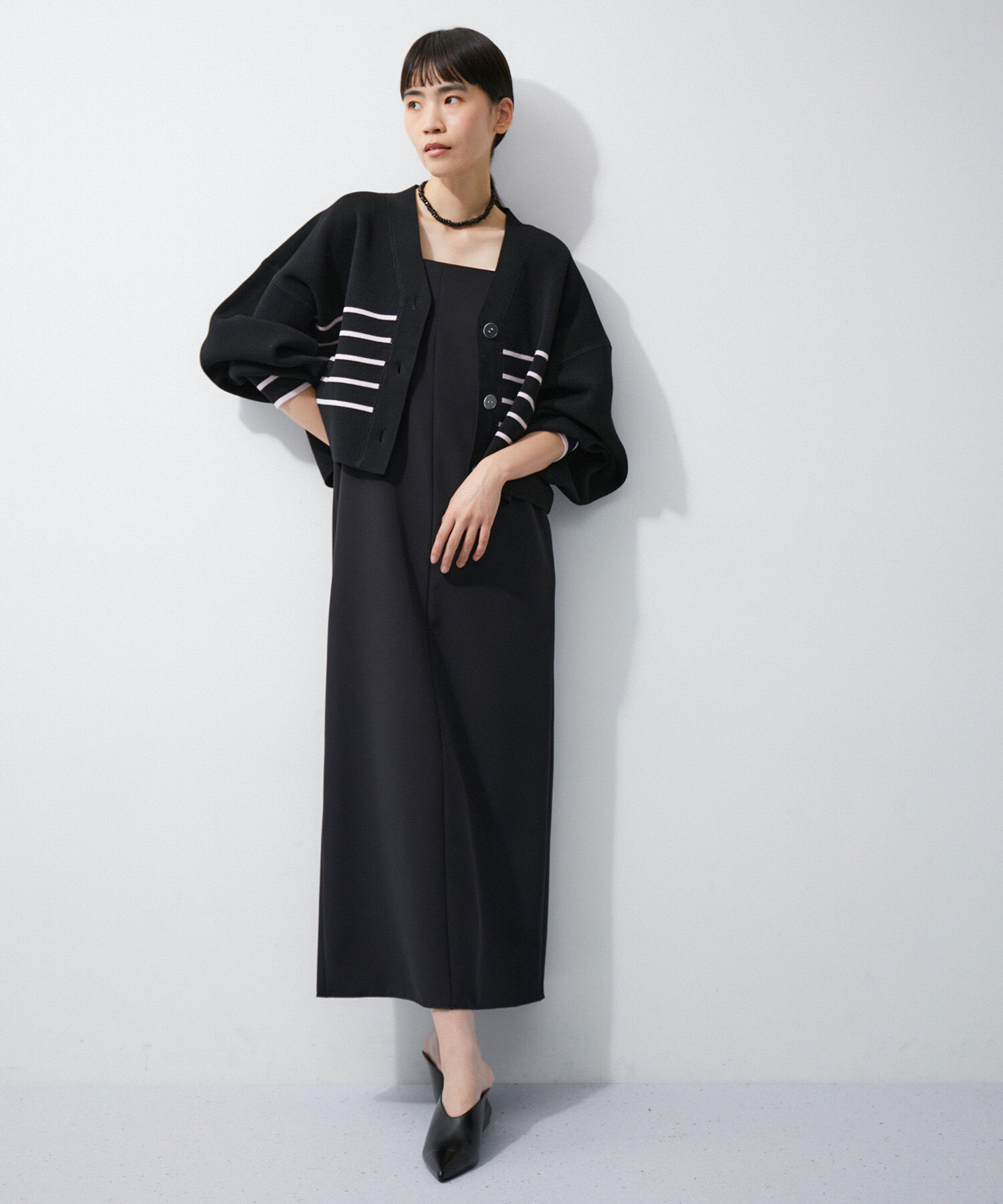 ADAM ET ROPE'「ミラノリブニットカーディガン」|カーディガン|