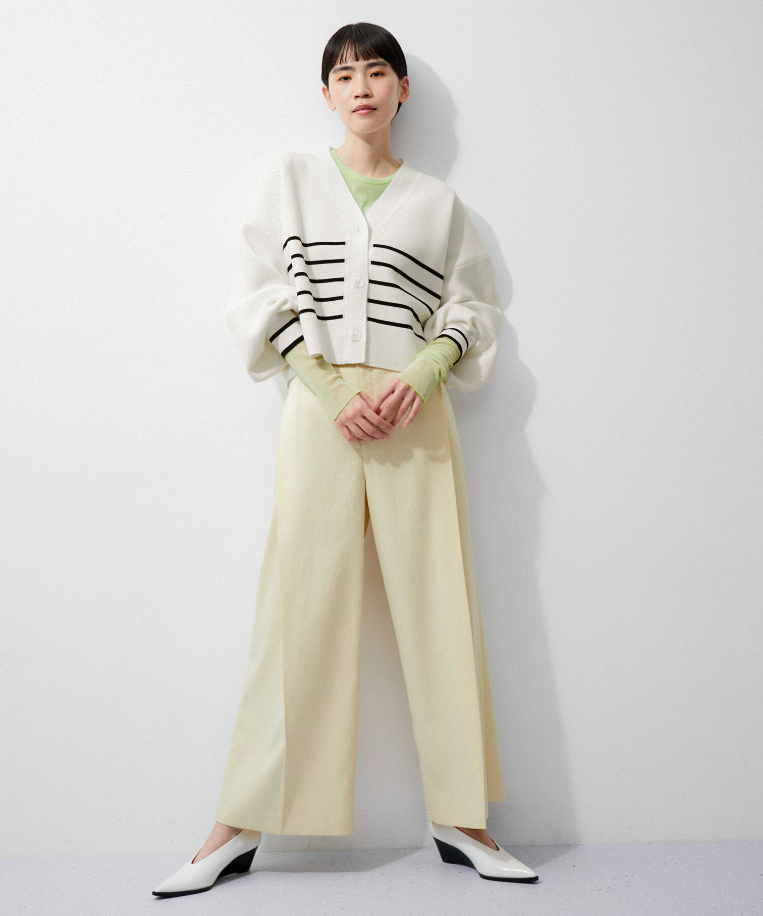 ADAM ET ROPE'「ミラノリブニットカーディガン」|カーディガン|