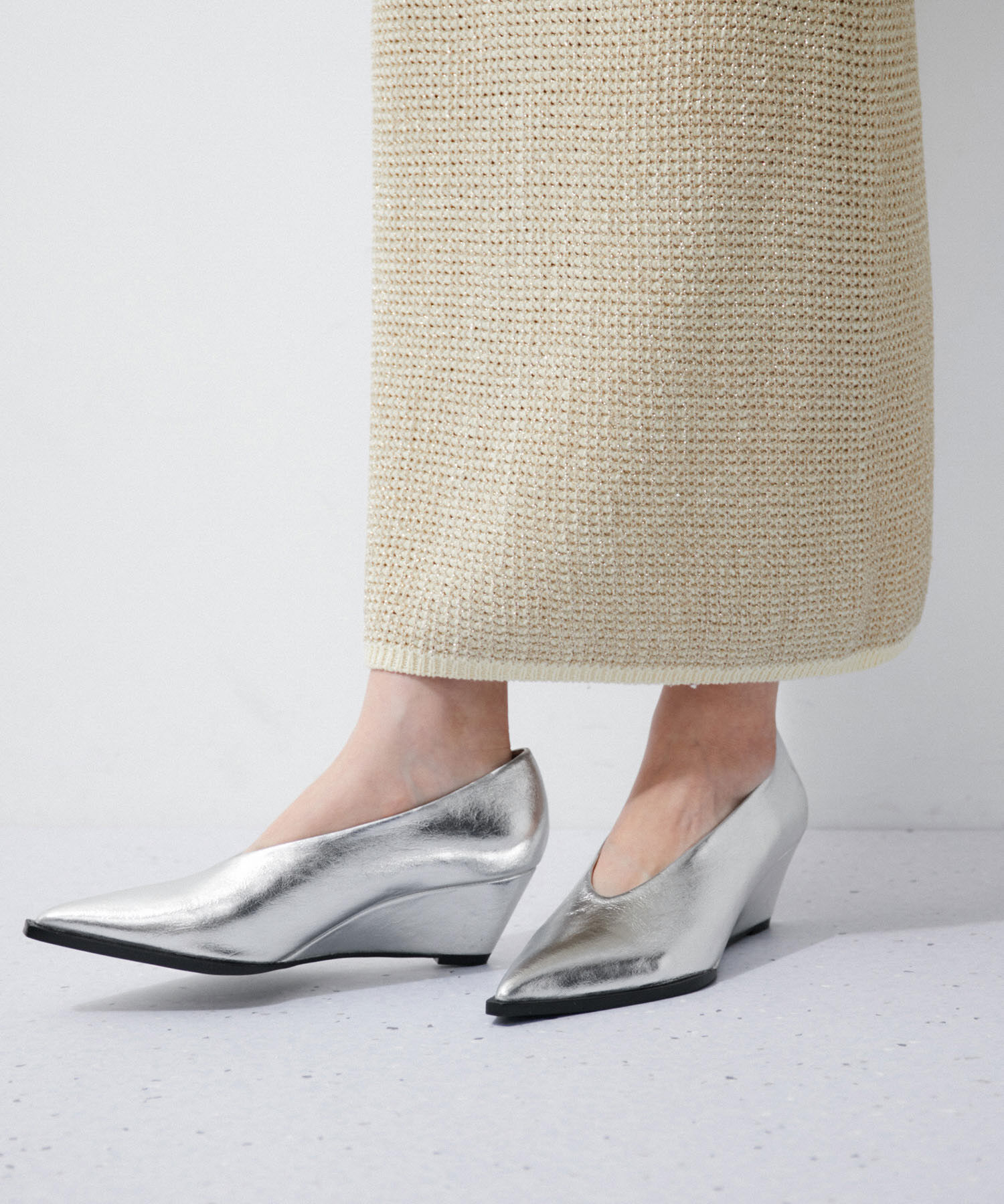 ADAM ET ROPE'「フォルムウェッジパンプス」|パンプス|