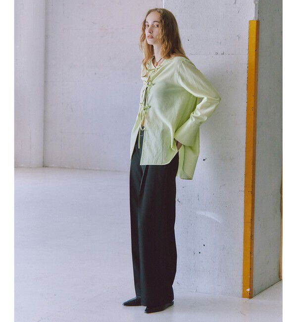 ADAM ET ROPE'「NIKKE GABARDINE SLACKS」|スラックス|