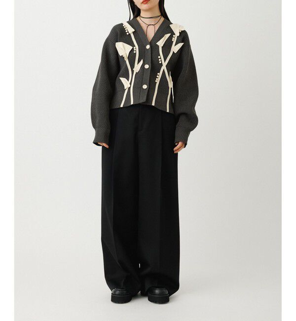 ADAM ET ROPE'「NIKKE GABARDINE SLACKS」|スラックス|